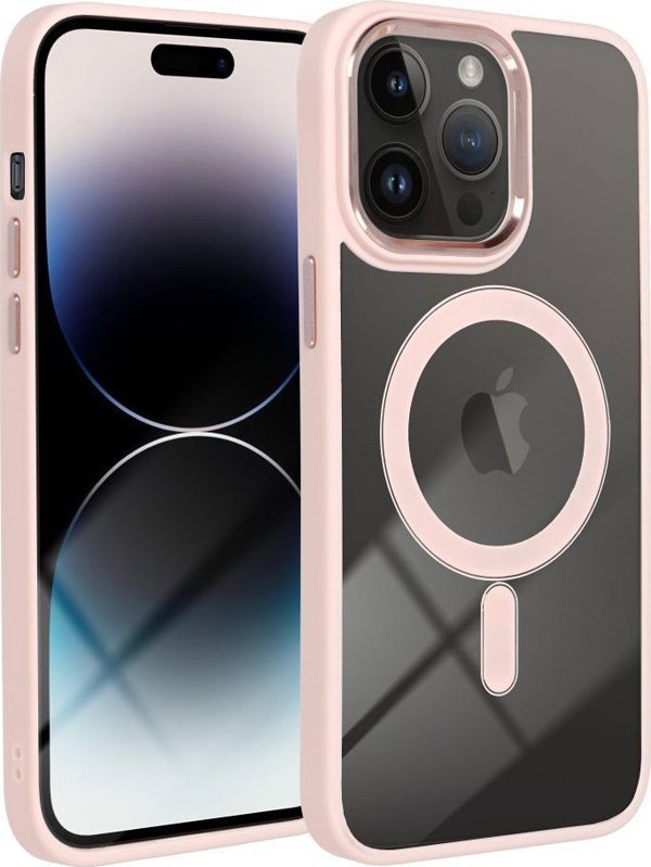 OEM Θήκη COLOR EDGE MAG COVER συμβατή με MagSafe για IPHONE 15 ροζ