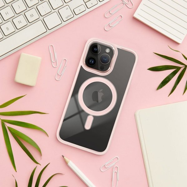 OEM Θήκη COLOR EDGE MAG COVER συμβατή με MagSafe για IPHONE 15 ροζ