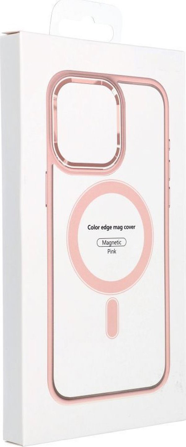 OEM Θήκη COLOR EDGE MAG COVER συμβατή με MagSafe για IPHONE 15 ροζ