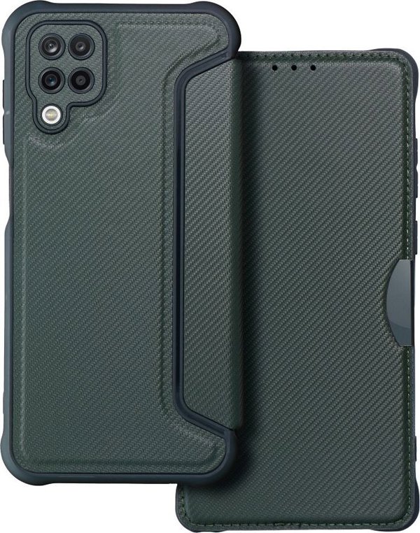 OEM Καμπουρά RAZOR Book για SAMSUNG A12 σκούρο πράσινο