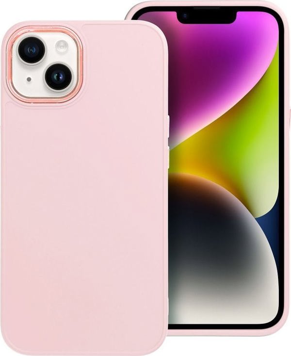 OEM Θήκη FRAME για IPHONE 13 ροζ πούδρα