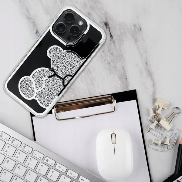 OEM Θήκη TEDDY BEAR για IPHONE 13 ασημί
