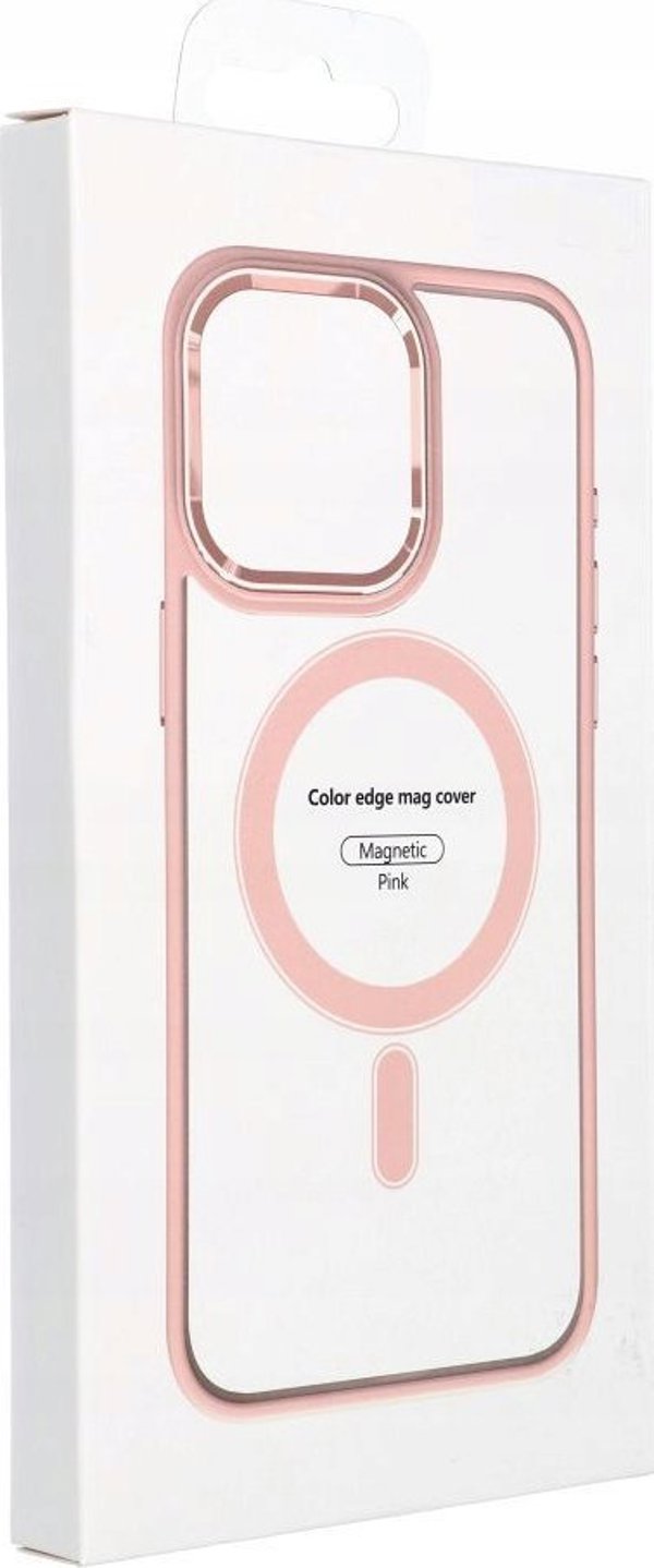 OEM Θήκη COLOR EDGE MAG COVER συμβατή με MagSafe για IPHONE 16 Pro Max ροζ