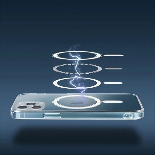OEM Θήκη CLEAR MAG COVER (MID) συμβατή με MagSafe για IPHONE 13 Pro διαφανής