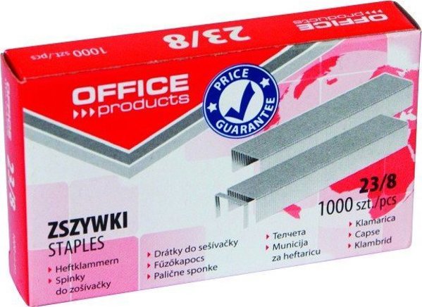 Office Products Συρραπτικά 23/8, Ασημί, 1000τμχ, Χωρητικότητα 50 Φύλλων