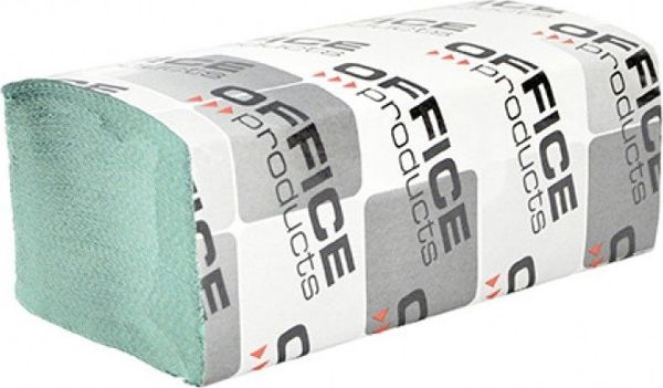 Office Products Πετσέτες Χειρός ZZ Ανακυκλωμένες, 1-Ply, 23x23cm, Πράσινες, 4000 Φύλλα (20x200τμχ.)