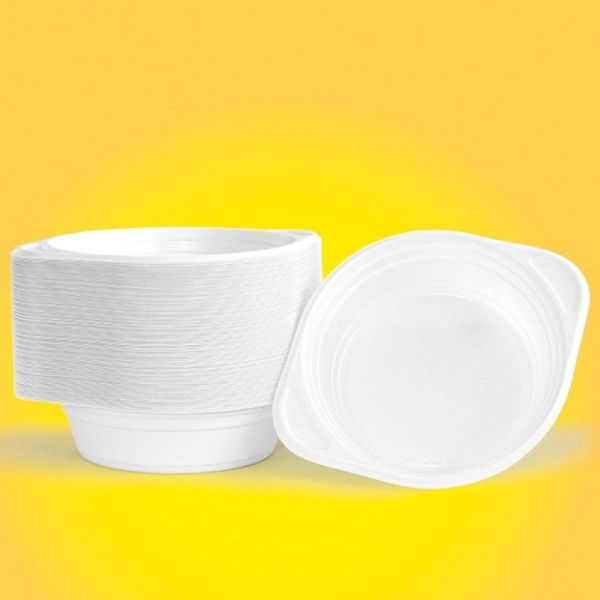 Office Products Πλαστικό Μπολ 500ml, Διάμετρος 16cm, 100 Τεμάχια, Λευκό