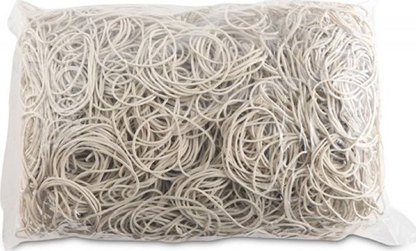 Office Products Λαστιχάκια Γραφείου, 60% Καουτσούκ, 50mm, 1.5x1.5mm, 1000g, Λευκά