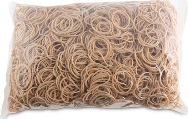 Office Products Λαστιχάκια Recepturki, 30mm, 1.5x1.5mm, 60% Καουτσούκ, Φυσικό Χρώμα, 1kg