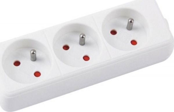 Office Products Πολύπριζο Ασφαλείας 3 Θέσεων με Προστασία Υπέρτασης, Καλώδιο 3m, Λευκό
