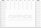 Επιφάνεια γραφείου Office Products, προγραμματιστής 2025/2026, βιοβάρος 594x420mm A2, 52κ., λευκή