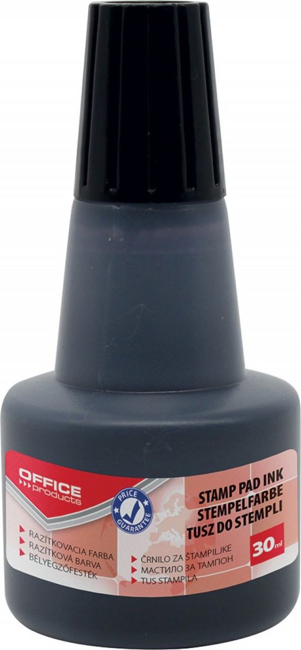 Office Products Μελάνι Σφραγίδας, 30ml, Μαύρο, Κατάλληλο για Αυτόματες Σφραγίδες και Καουτσούκ