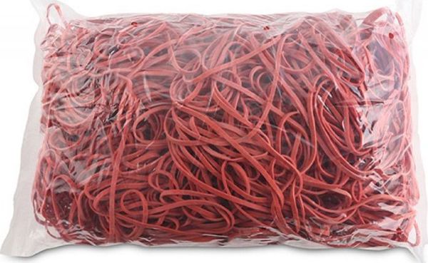 Office Products Λαστιχάκια Γραφείου, 130mm, 60% Καουτσούκ, 1000g, Κόκκινα
