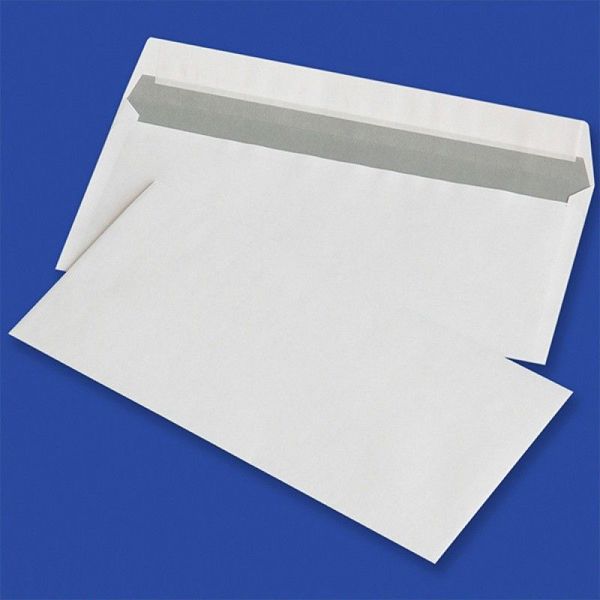 Office Products Φάκελοι Αλληλογραφίας DL με Σιλικονούχα Ταινία, 110x220mm, 80gsm, Λευκοί, 1000τμχ.