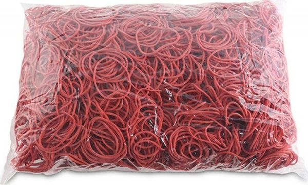 Office Products Λαστιχάκια Γραφείου, 40mm, 60% Καουτσούκ, Κόκκινα, 1000g