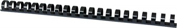 Office Products Χτένες Βιβλιοδεσίας Πλαστικές A4, 16mm, 145 Φύλλα, 100 Τεμάχια, Μαύρες