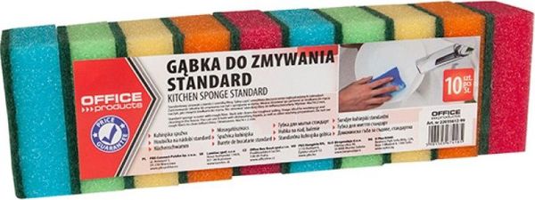 Σφουγγάρι Καθαρισμού Office Products Standard, 10 Τεμάχια, Ανάμεικτα Χρώματα