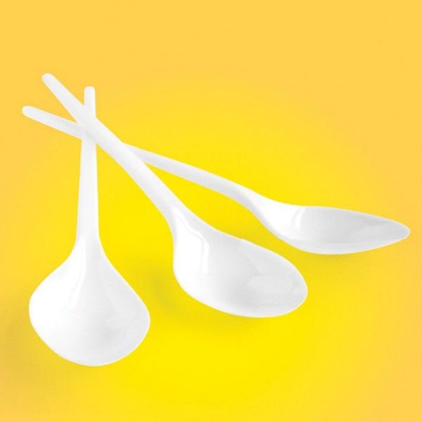 Office Products Πλαστικά Κουτάλια Σούπας, 17cm, Λευκά, 100 Τεμάχια