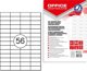 Office Products Ετικέτες Office Products A4 52.5x21.2mm λευκές (100)