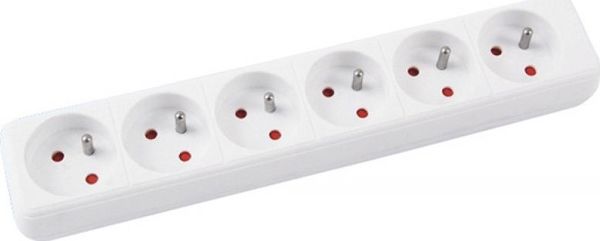 Office Products Πολύπριζο Ασφαλείας, 6 Υποδοχές, Με Προστασία Υπερτάσεων, Καλώδιο 5m, Λευκό