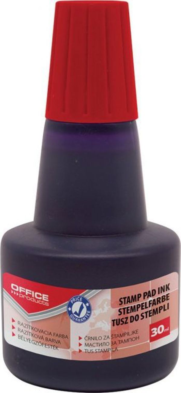 Office Products Μελάνι για Σφραγίδες, 30ml, Κόκκινο, Μη Λιπαρή Σύνθεση με Απλικατέρ
