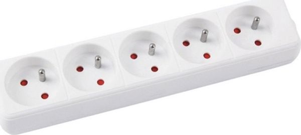 Office Products Πολύπριζο 5 Θέσεων Με Προστασία Υπέρτασης, 3m, Λευκό