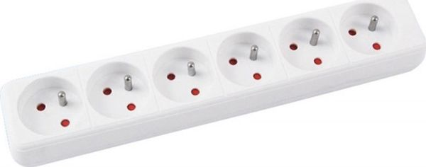 Office Products Πολύπριζο Ασφαλείας, 6 Υποδοχές, 3m, με Προστασία Υπερτάσεων & Γείωση, Λευκό