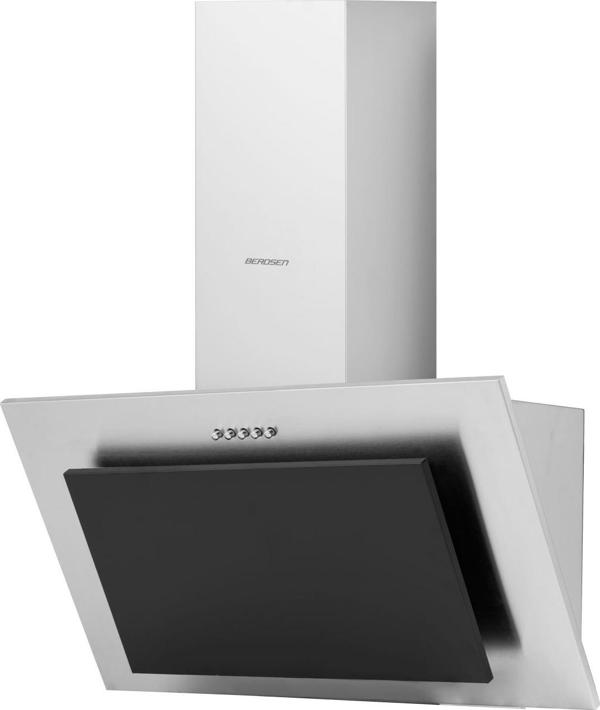 Απορροφητήρας Τζακιού Berdsen BT-209, 60cm, Ανοξείδωτο Ατσάλι, Μαύρο/Ασημί, 3 Ταχύτητες