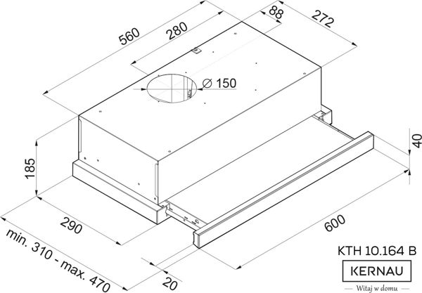 Απορροφητήρας Kernau KTH 10.164 B