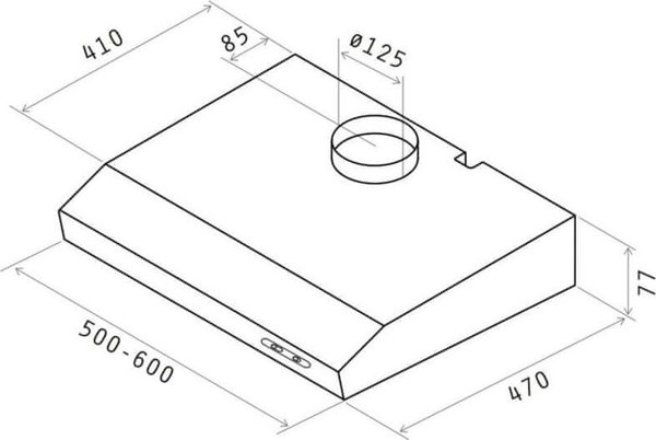 Απορροφητήρας Elica HOOD BI UNDER VERVE IX/F/60 ELI