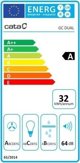 Okap Cata CATA | Hood | GC DUAL A 75 XGWH | Canopy | Energy efficiency class A | Plotis 79.2 cm | 820 m³/h | Touch control | LED | Baltas glass
