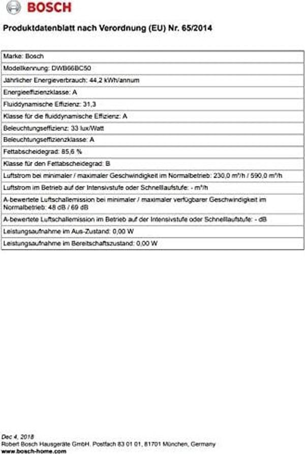 Okap Bosch DWB66BC50
