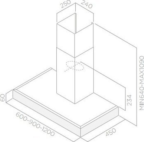 Κουκούλα Elica NAS RTV AGD Κουκούλα τοίχου Elica SPOT PLUS IX/A/60 Steel 60cm 12668083 8020283037694