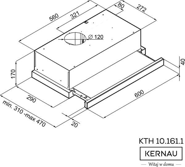 Απορροφητήρας Kernau KTH 10.161.1 X