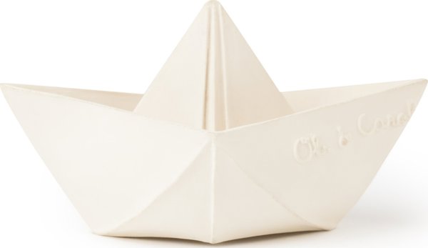 Oli&Carol Oli&Carol Βρεφικό μασητικό Origami Boat White, 0+