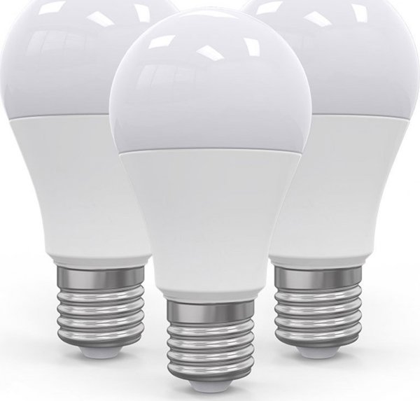 Omega Λάμπα LED E27 12W, Θερμό Λευκό Φως 2800K, 3 Τεμάχια - Set Οικονομίας