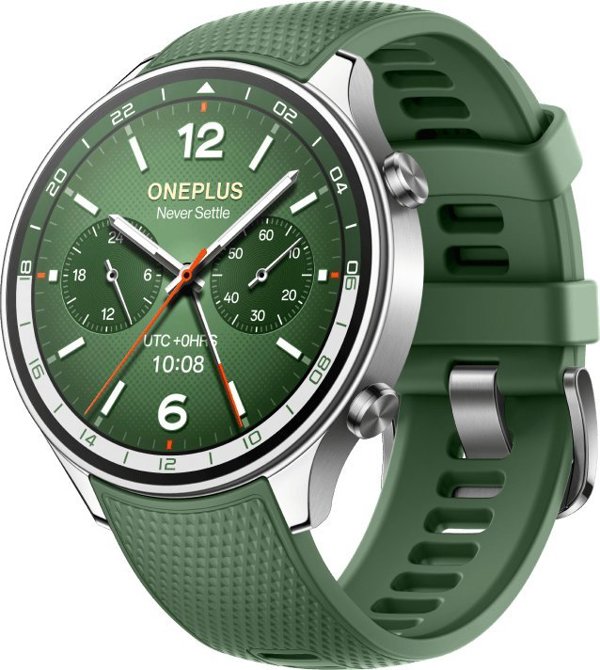OnePlus Watch 2R 3,63 cm (1.43") AMOLED 46 mm Ψηφιακό 466 x 466 px Οθόνη αφής Πράσινο Wi-Fi GPS