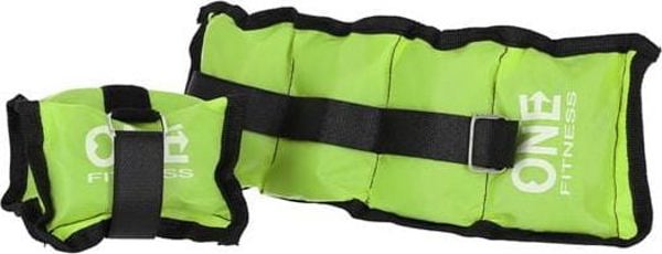 One Fitness WW02 Βάρη Χεριών και Ποδιών 2 x 1.5kg, Πράσινα, Σετ 2 Τεμαχίων