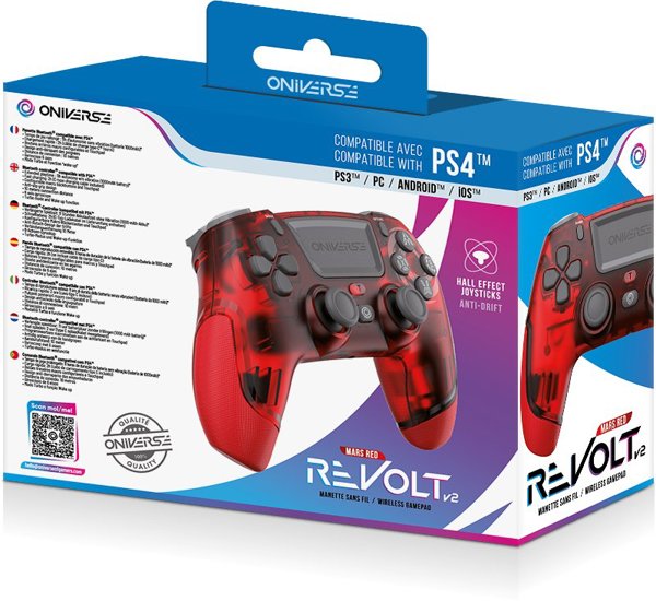 Ασύρματο χειριστήριο παιχνιδιών Oniverse Revolt v2, Mars Red, PS4