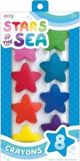 Ooly Κηρομπογιές Stars Of The Sea, Σετ 8 Χοντρές Κηρομπογιές σε Σχήμα Αστεριού για Παιδιά