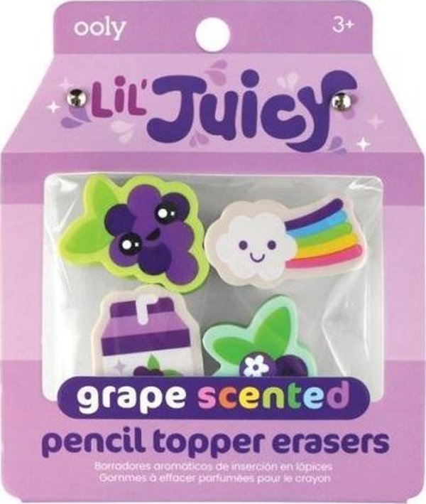 Ooly Lil Juicy Αρωματικές Γόμες Μολυβιού Σταφύλι 4τμχ