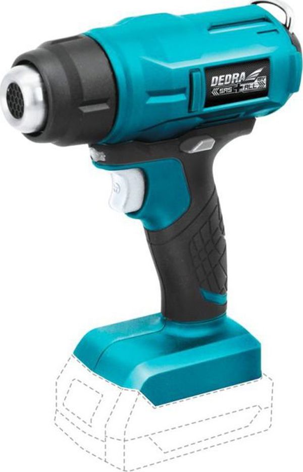 Θερμικό Πιστόλι Μπαταρίας Dedra DED7058 18V, Ροή Αέρα 200 L/min, Έως 550°C, 0.9kg (Solo)
