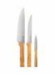 Opinel Σετ Μαχαιριών Trio Parallele Olive 002494 - 3 Τεμάχια με Λαβή από Ξύλο Ελιάς