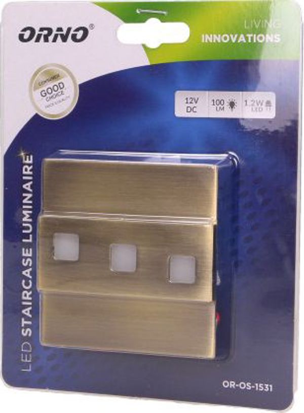 Φωτιστικό σκάλας Orno Lepus LED ματ ορείχαλκος (OR-OS-1531L6/BR)