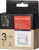 Φωτιστικό σκάλας Orno DRACO LED NEW 1,5W, φωτιστικό σκάλας εντοιχισμένο, 12VDC, 30lm, 6000K, λευκό, καινοτόμος τρόπος εγκατάστασης