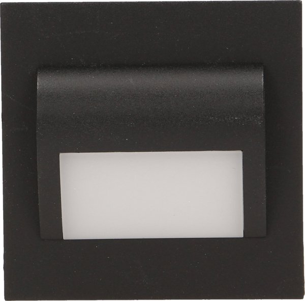 Φωτιστικό σκάλας Orno DRACO LED 1,2W, φωτιστικό σκάλας εντοιχισμένο, 12V DC, 100lm, 3000K, μαύρο