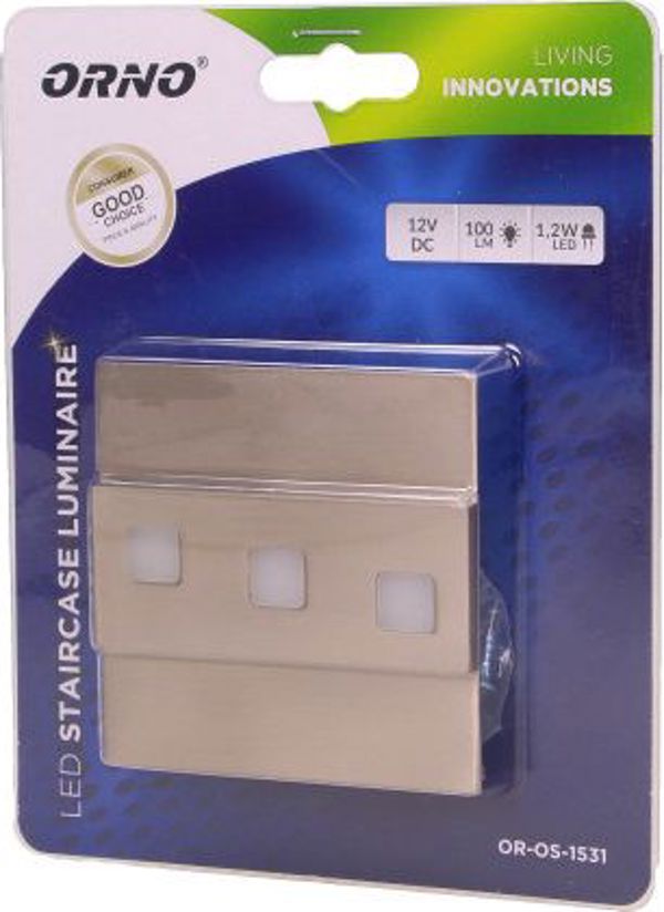 Φωτιστικό Σκάλας LED Orno Lepus, Επιτοίχιο, Σατινέ, 230V, OR-OS-1531L6/N