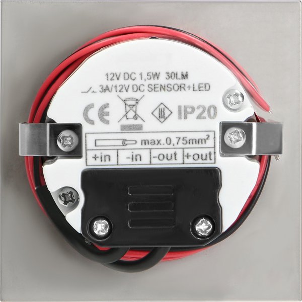 Φωτιστικό σκάλας Orno TRACO LED 1,5W, φωτιστικό σκάλας υποδοχής, 12VDC, 30lm, 3000K, σατέν, αισθητήρας κίνησης και σούρουπου