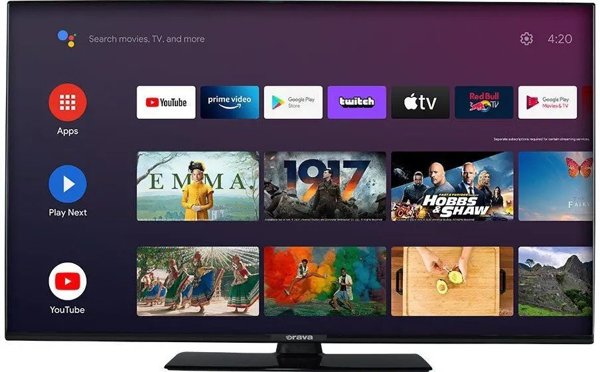 Orava 65" TV, 4K UHD 3840 x 2160, Android 11, Smart, LED, WiFi, Bluetooth, Netflix, Dolby Vision Atmos