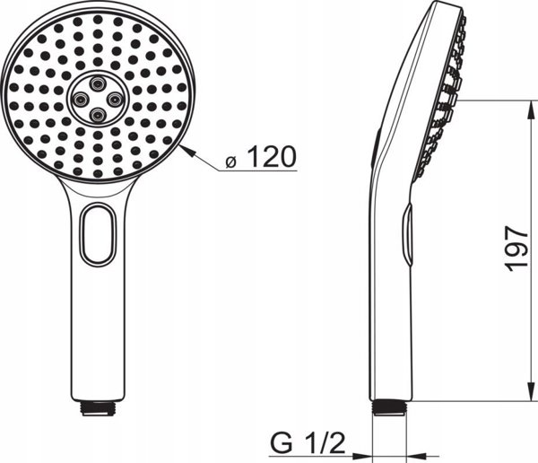Oras HAND SHOWER 3 SPRAY STYLE 242403